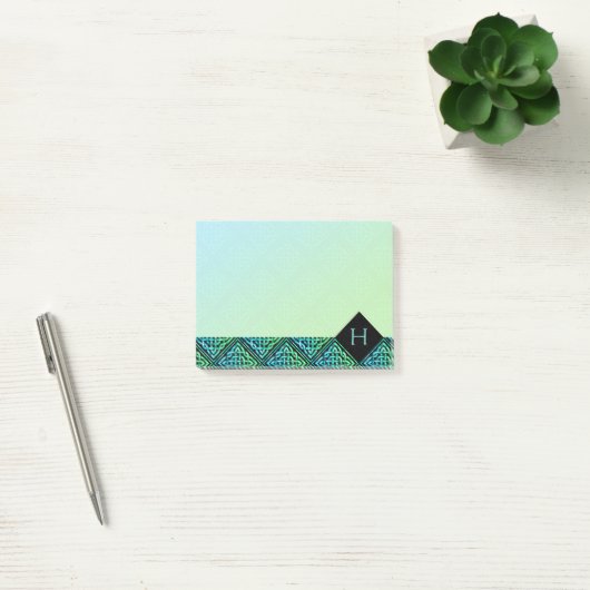 Post-it® Monogramme Celtic noeud Diamond bleu vert Post-it (Bureau)