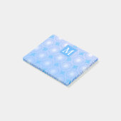 Post-it® Monogramme Cercles bleu électrique motif (Incliné)