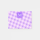 Post-it® Monogramme cercles violets motif (Devant)