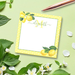 Post-it® Monogramme citron rustique aquarelle pays point