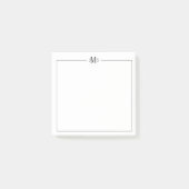 Post-it® Monogramme classique, noir et blanc (Devant)