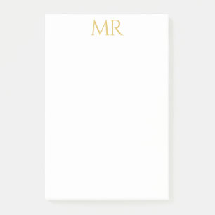 Post-it® Monogramme Classique Professionnel Minimaliste Sim
