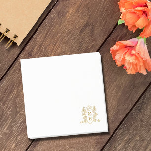 Post-it® Monogramme coeur couronne crest or mariage