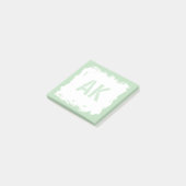 Post-it® Monogramme Cool de pinceau blanc vert pâle (Incliné)