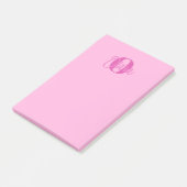 Post-it® Monogramme cool Monochrome rose tendance (Incliné)