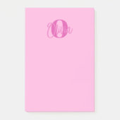 Post-it® Monogramme cool Monochrome rose tendance (Devant)