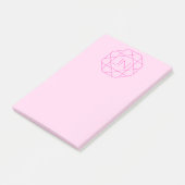 Post-it® Monogramme cool, Style de logo de hanche | Rose & (Incliné)