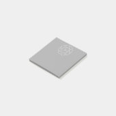 Post-it® Monogramme Cool, Style de Logo Hip Vibe | Gris & B (Incliné)