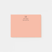 Post-it® Monogramme Customisé Initiales Nom et titre (Devant)