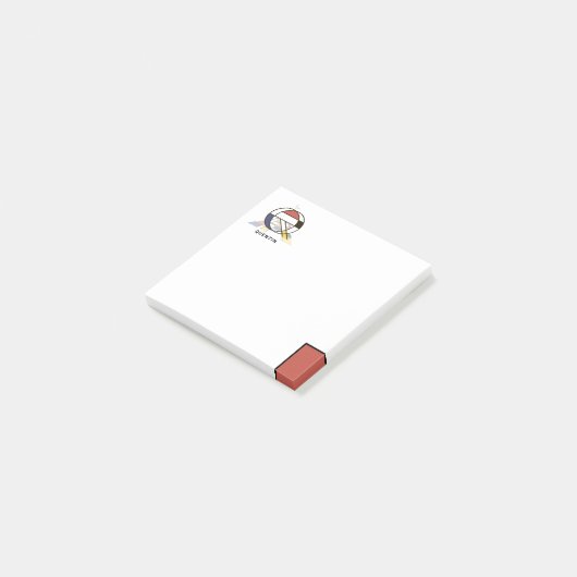 Post-it® Monogramme d'art moderne unique. Lettre Q (Incliné)