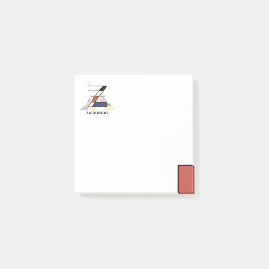 Post-it® Monogramme d'art moderne unique. Lettre Z (Devant)