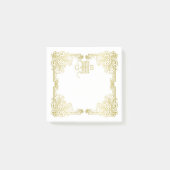 Post-it® Monogramme de cadre d'or classique Mariage (Devant)