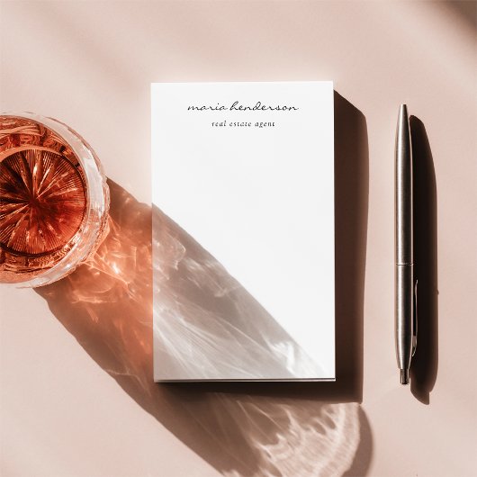 Post-it® Monogramme de calligraphie noir moderne