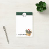 Post-it® Monogramme de chat de vacances drôle et mignon (Bureau)