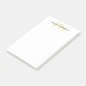 Post-it® Monogramme de couleur or unique exclusif Nom Moder (Incliné)