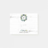 Post-it® Monogramme de couronne de laurier d'aquarelle russ (Devant)