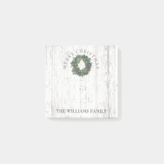 Post-it® Monogramme de couronne de laurier de bois Patiné r (Devant)