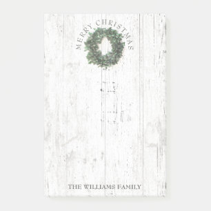 Post-it® Monogramme de couronne de laurier de bois Patiné r