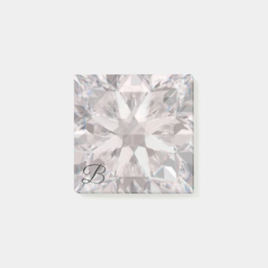 Post-it® Monogramme de diamant rose clair (Devant)