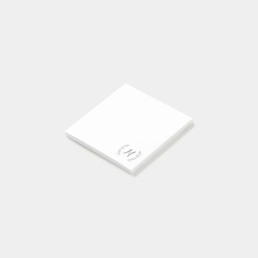 Post-it® Monogramme de la branche Laurel (Incliné)