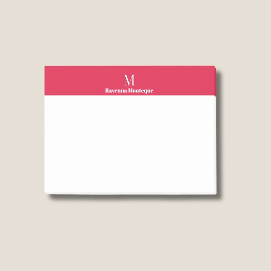 Post-it® Monogramme de lettre de nom personnalisé moderne c