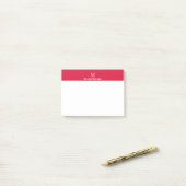 Post-it® Monogramme de lettre de nom personnalisé moderne c (Sur un bureau)