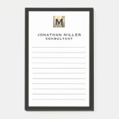 Post-it® Monogramme de luxe personnalisé (Devant)