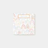 Post-it® Monogramme de Motif arc-en-ciel mignon assisté (Devant)