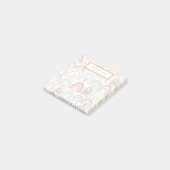 Post-it® Monogramme de Motif arc-en-ciel mignon assisté (Incliné)