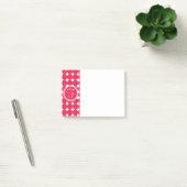 Post-it® Monogramme de point de polka rouge (Bureau)