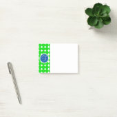 Post-it® Monogramme de point Polka bleu et vert (Bureau)