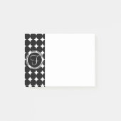 Post-it® Monogramme de point Polka Noir (Devant)