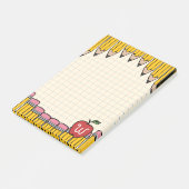 Post-it® Monogramme de professeur gribouillages scolaires d (Incliné)