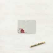 Post-it® Monogramme de Rose rustique de fille Notes florale (Sur un bureau)