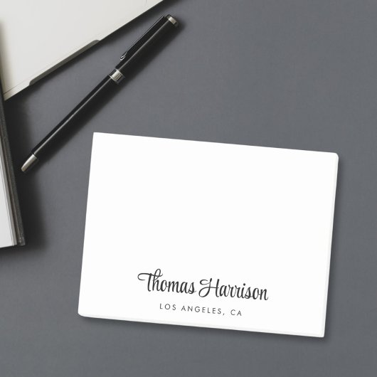 Post-it® Monogramme de script de signature élégant