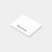 Post-it® Monogramme de script de signature élégant (Incliné)
