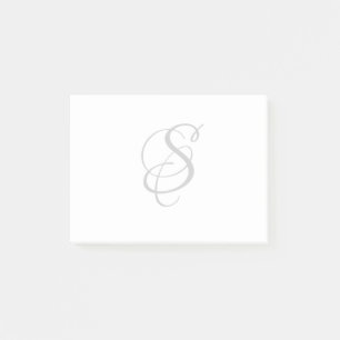 Post-it® Monogramme de script élégant de grande taille Pu