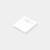 Post-it® Monogramme de script lilas poussiéreux moderne (Incliné)