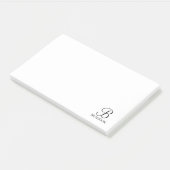Post-it® Monogramme de script personnalisé et Bloc-notes de (Incliné)