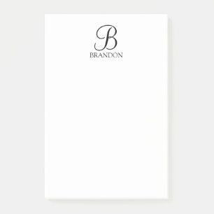 Post-it® Monogramme de script personnalisé et Bloc-notes de