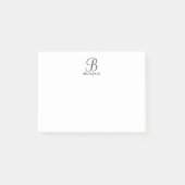 Post-it® Monogramme de script personnalisé et Bloc-notes de (Devant)
