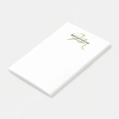 Post-it® Monogramme de script sophistiqué initial moderne (Incliné)