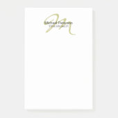 Post-it® Monogramme de script sophistiqué initial moderne (Devant)