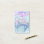 Post-it® Monogramme de torsade d'aquarelle moderne (Sur un bureau)