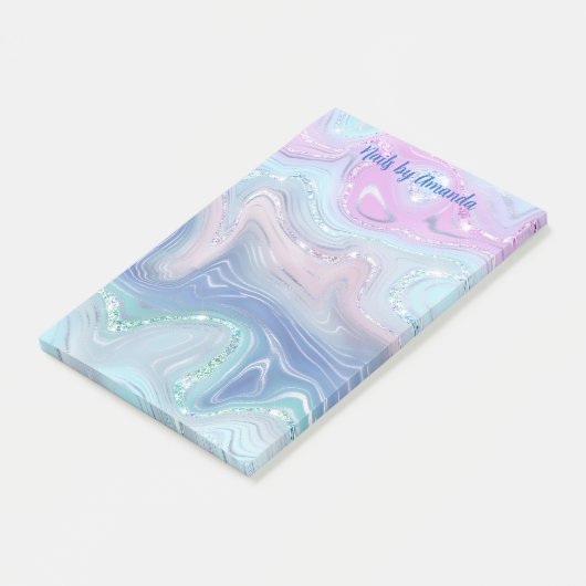 Post-it® Monogramme de torsade d'aquarelle moderne (Incliné)