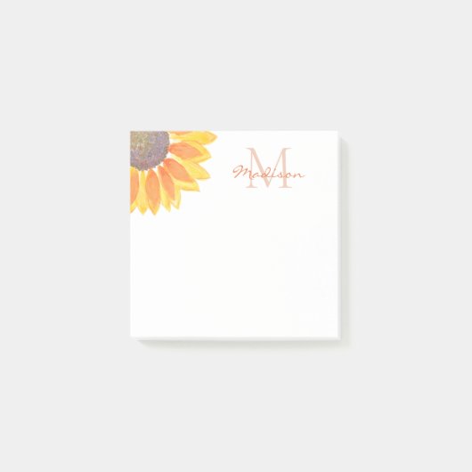 Post-it® Monogramme de tournesol (Devant)