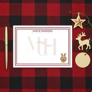 Post-it® Monogramme de vacances Golden Doodle Renne