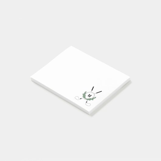 Post-it® Monogramme des clubs de golf traversés (Incliné)