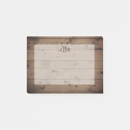 Post-it® Monogramme des initiales de masculine| Aspect rust (Devant)