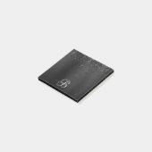 Post-it® Monogramme d'étincelle à Parties scintillant noire (Incliné)